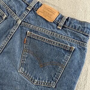 Vintage 80s Levis Orange Tab 619 Jeans 38 (Fits 34x28) Blue Faded Straight Denim